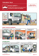 toolbox talk, road safety, visual health and safety
