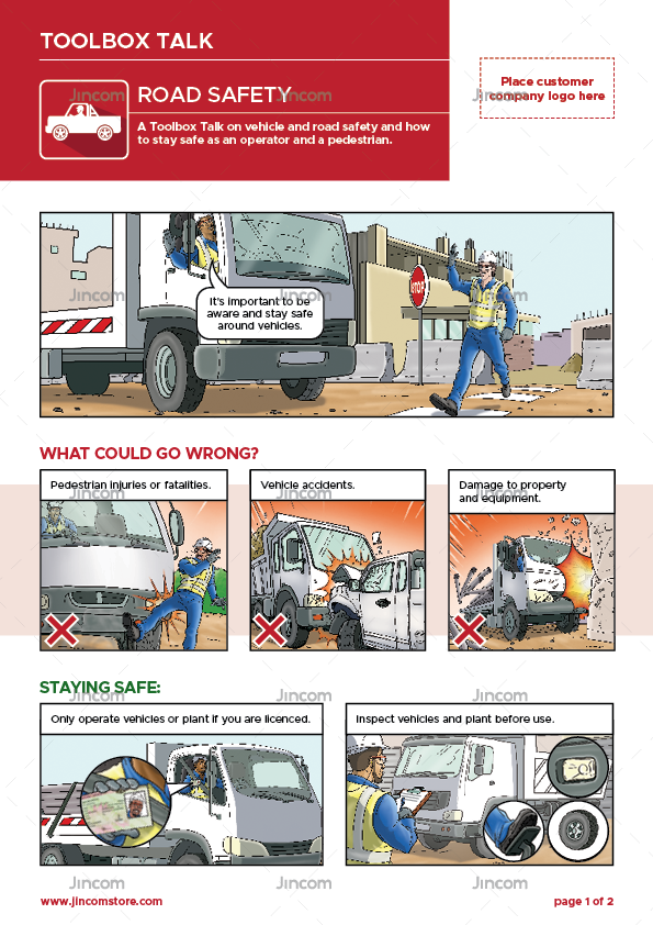 toolbox talk, road safety, visual health and safety
