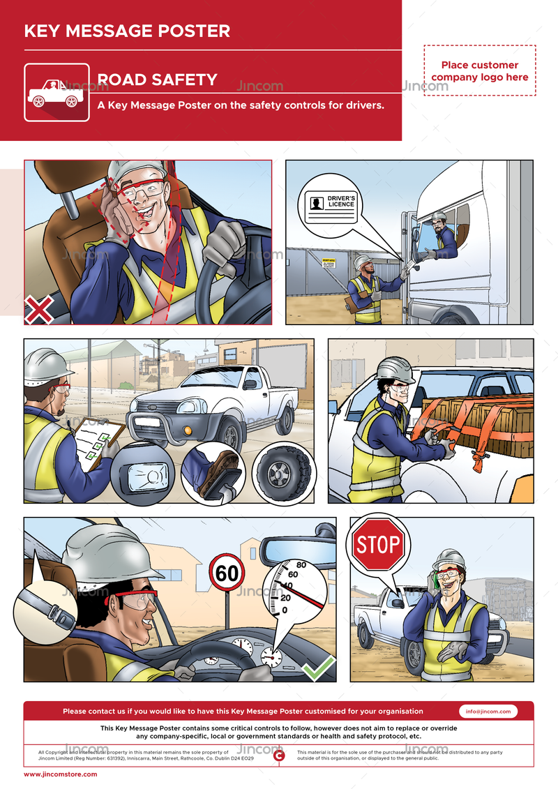 Road Safety | Key Message Poster | No Words