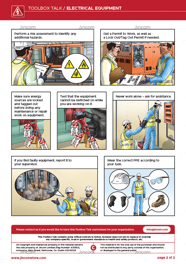toolbox talk, electrical safety, visual health and safety, 