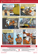 safety comic, lifting and rigging, lifting operations, inspecting equipment,  safety cartoon