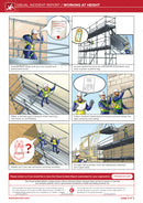 visual incident report, safety illustration, working at height