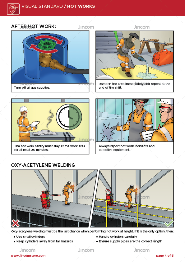 visual standard, hot works, fire prevention