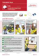 toolbox talk, hearing protection, personal protective equipment, PPE, safety cartoon