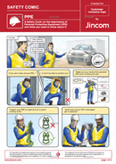 safety comic, PPE, personal protective equipment, safety cartoon