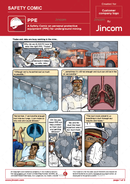 safety comic, PPE, personal protective equipment, safety cartoon, underground mining