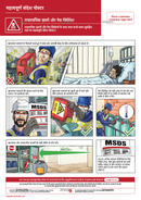 safety poster, chemical hazards, handling chemicals, storing gas cylinders. safety illustrations