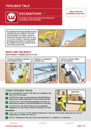 toolbox talk, excavations, safety illustrations, trenching