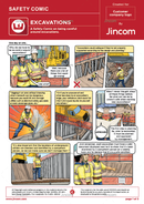 safety comic, excavations, safety illustrations, safety cartoon