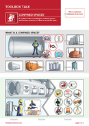 toolbox talk, confined spaces, safety illustration, safety cartoon