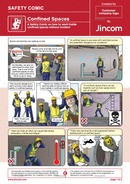 safety comic, confined spaces, safety illustration, safety cartoon