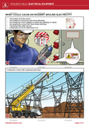 toolbox talk, safety illustration, electricity safety, electrical equipment